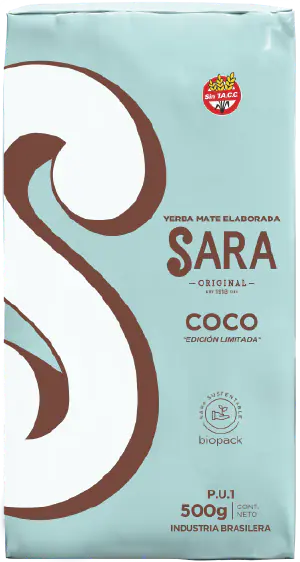 Yerba Sara con coco paquete celeste